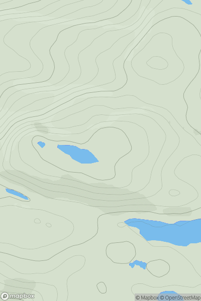 Thumbnail image for Cnoc a' Choilich [Loch Broom to Strath Oykel] showing contour plot for surrounding peak